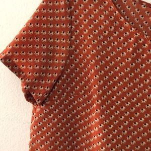 Orange Elephant Print Shirt